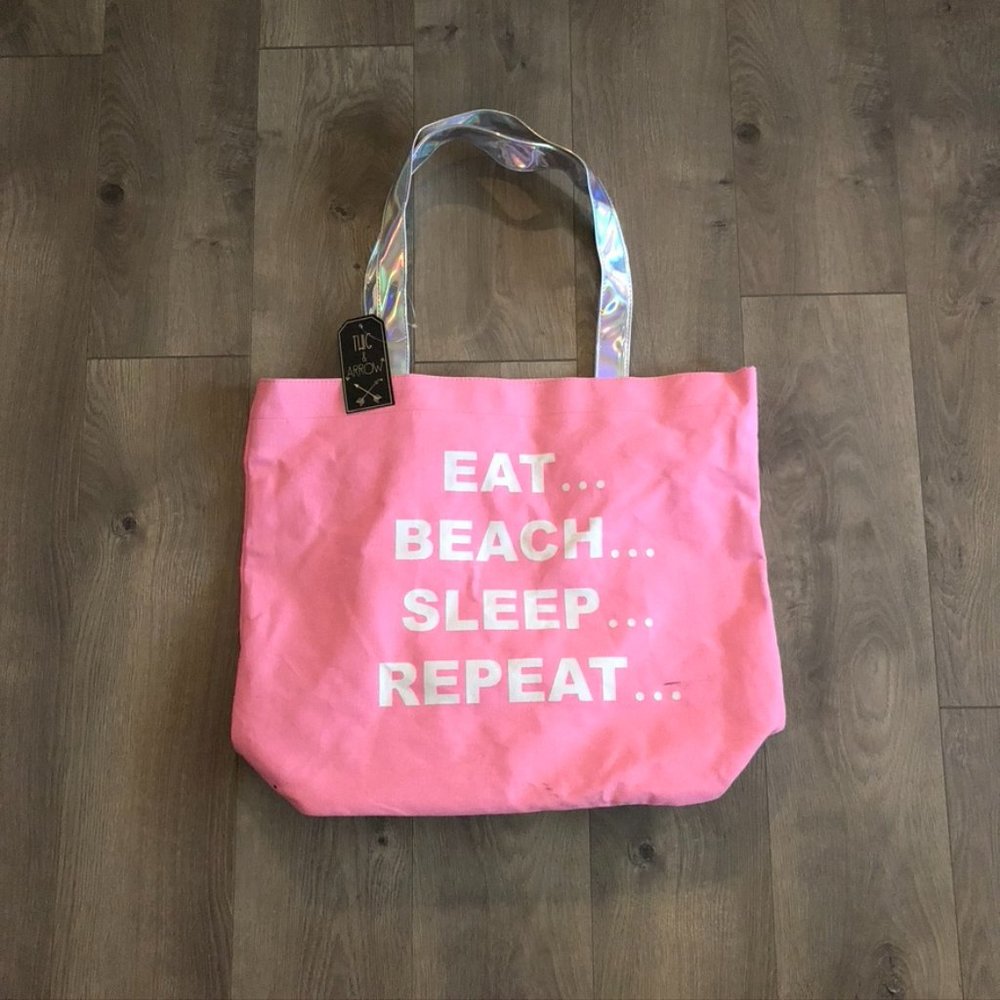 NWT EAT Beach SLEEP Repeat Go Bag Tote